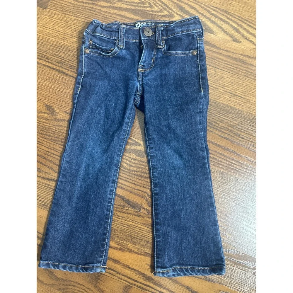OshKosh B'gosh Kids Blue Jeans Boot Cut Size 2T Cotton Blend Stretch